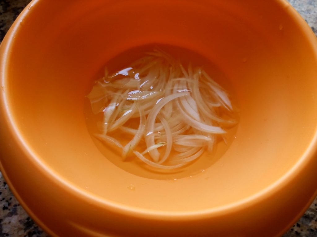 玉ねぎの下準備